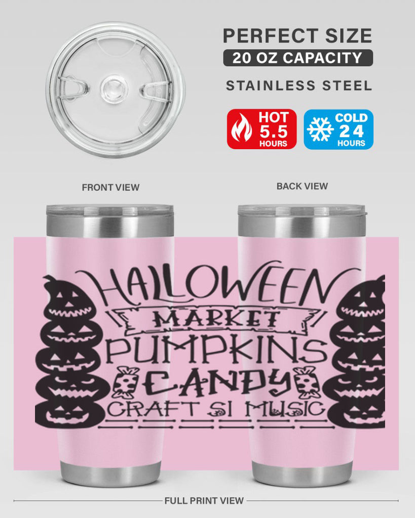 halloween market pumpkins candy 73#- halloween- Tumbler