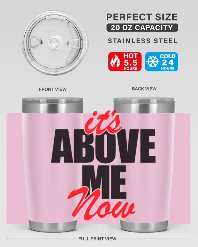 its above me now 106#- black words phrases- Cotton Tank