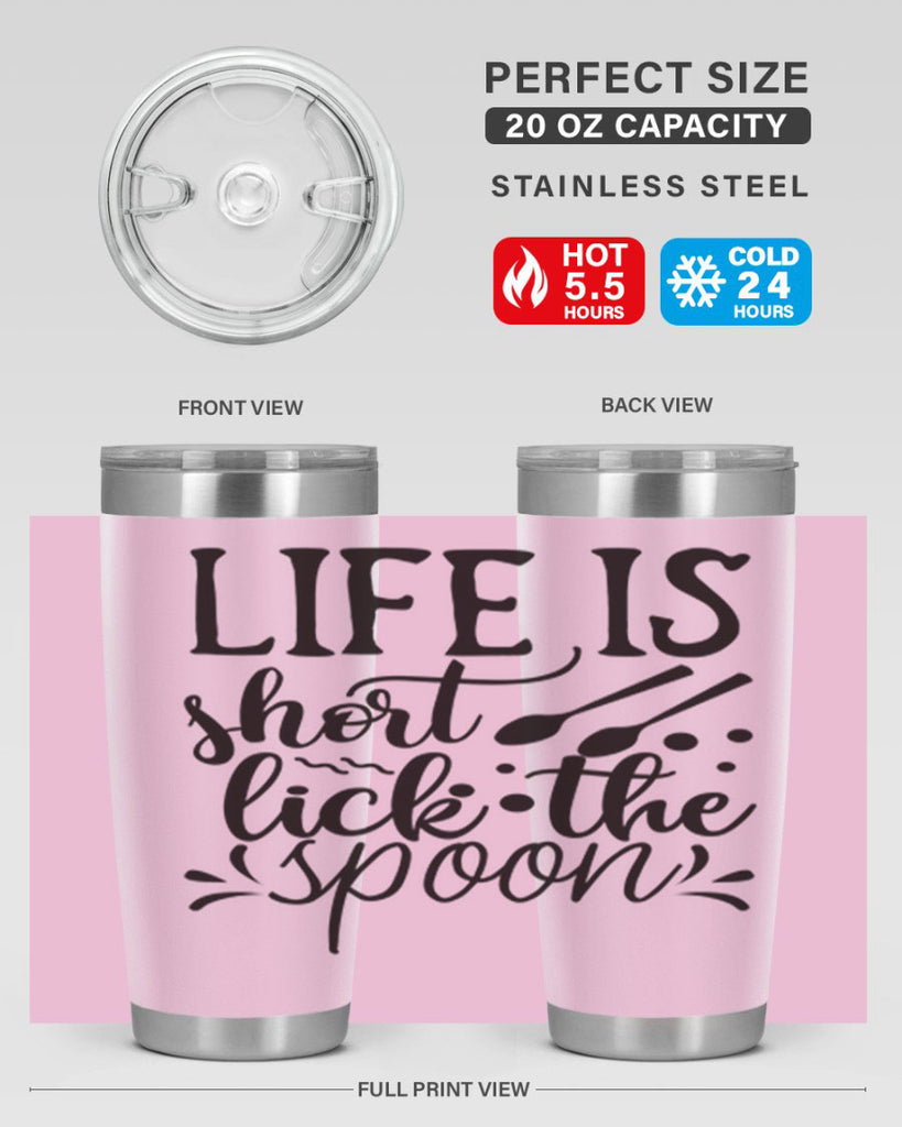 life is short lick the spoon 23#- kitchen- Tumbler