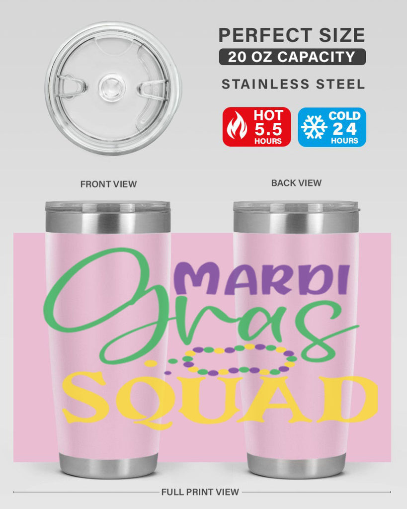 mardi gras squad 78#- mardi gras- Tumbler
