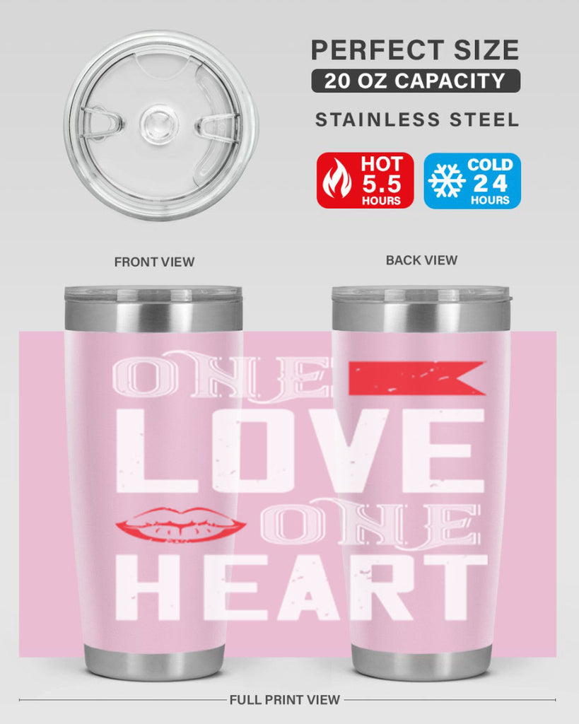 one love one heart 32#- valentines day- Tumbler
