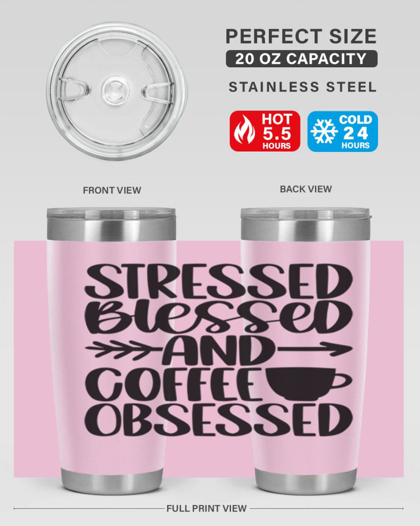 stressed blessed and 26#- coffee- Tumbler