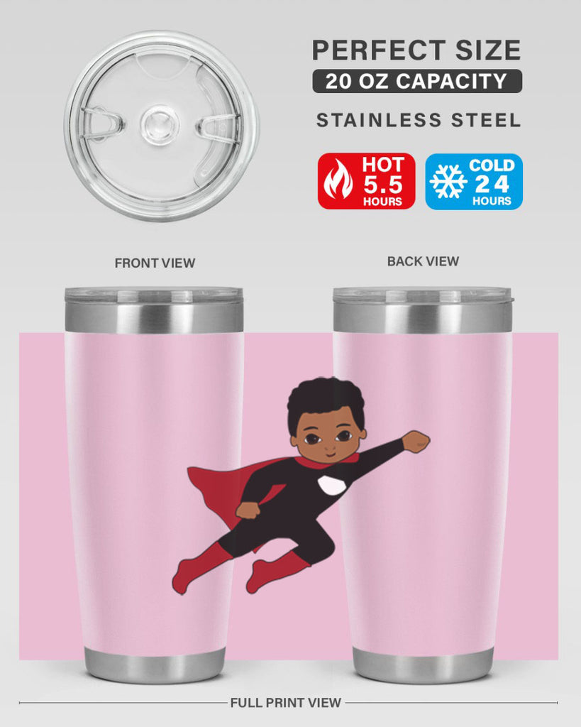 super kid 5#- black men - boys- tumbler