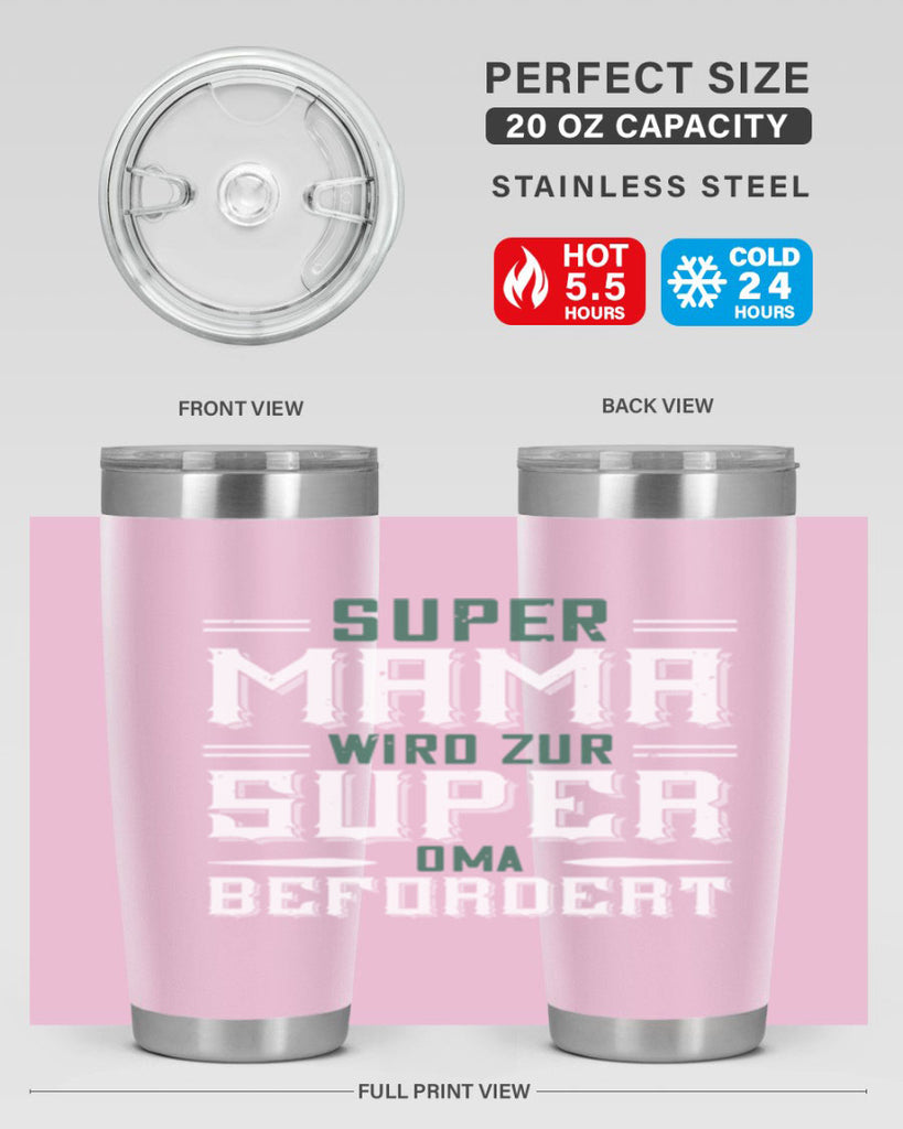 super mama wird zur 9#- grandpa - papa- Tumbler