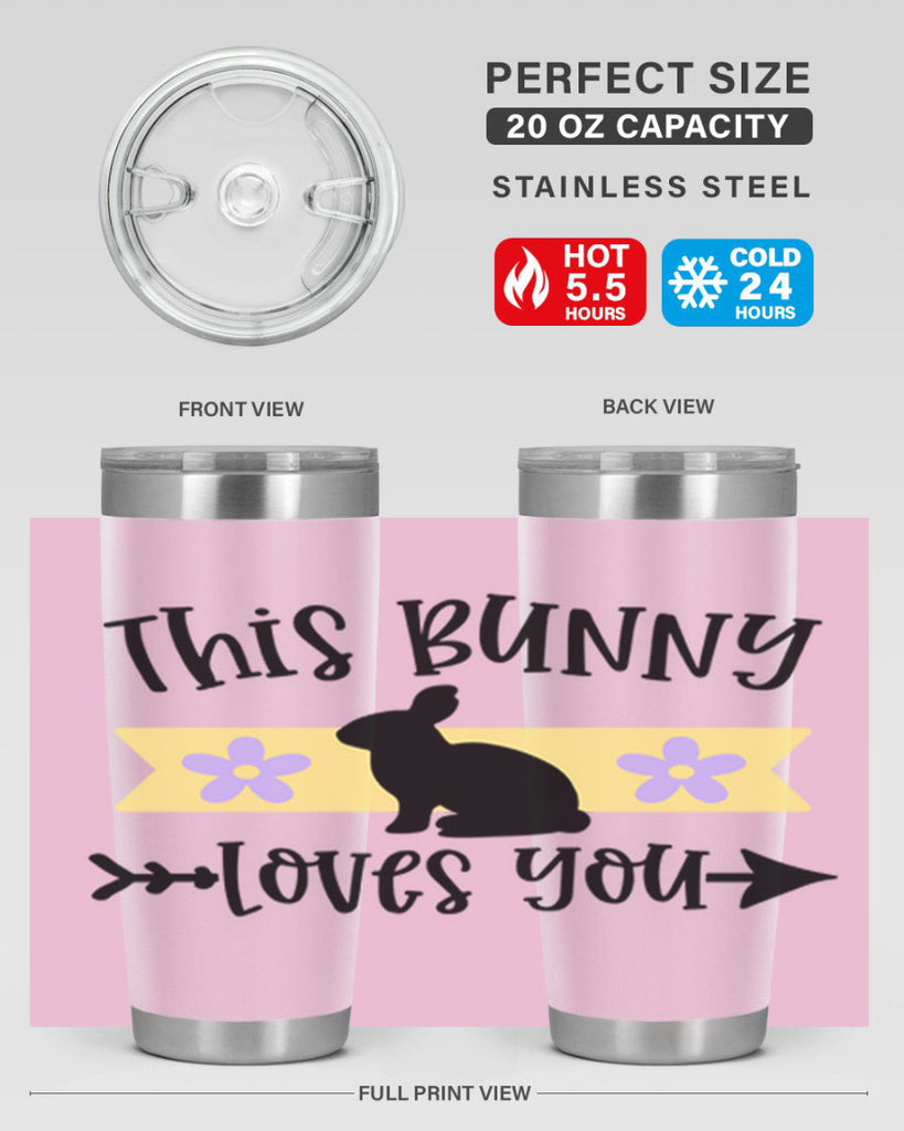 this bunny loves you 10#- easter- Tumbler