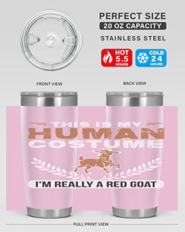 this is my human costume im really a red goat Style 1#- goat- Tumbler