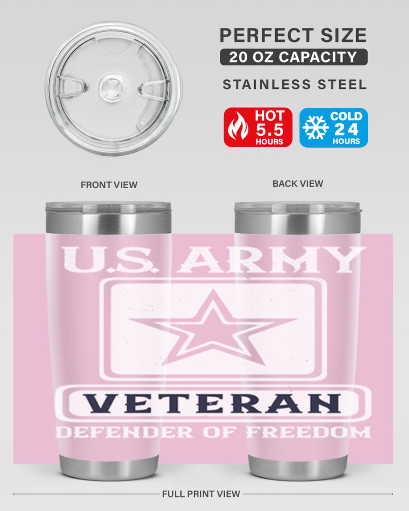 us army veteran defender of freedom 14#- Veterns Day- Tumbler