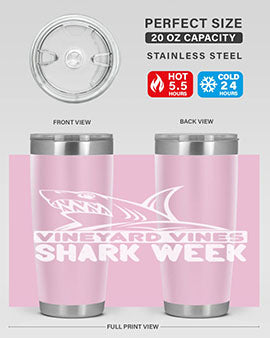 vineyard vines Shark Week Style 8#- shark  fish- Tumbler