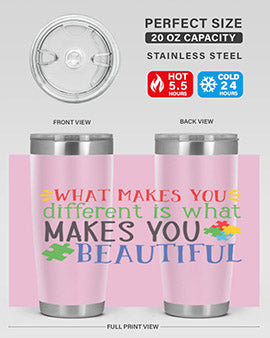 what makes you different is what makes you beautiful Style 3#- autism- Tumbler