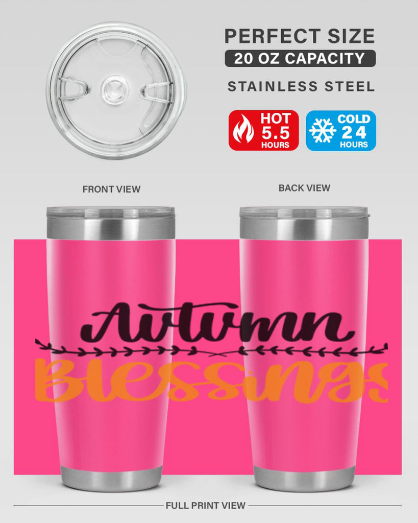 Autumn Blessings 473#- fall- Tumbler
