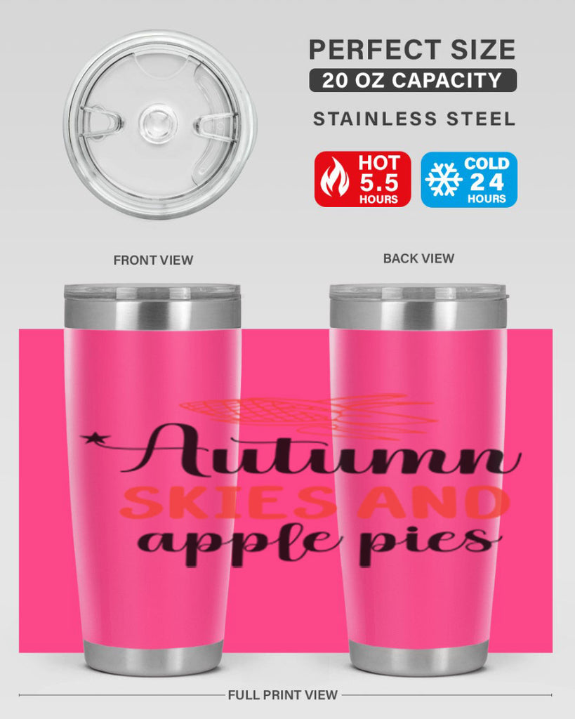 Autumn skies and apple pies 29#- fall- Tumbler