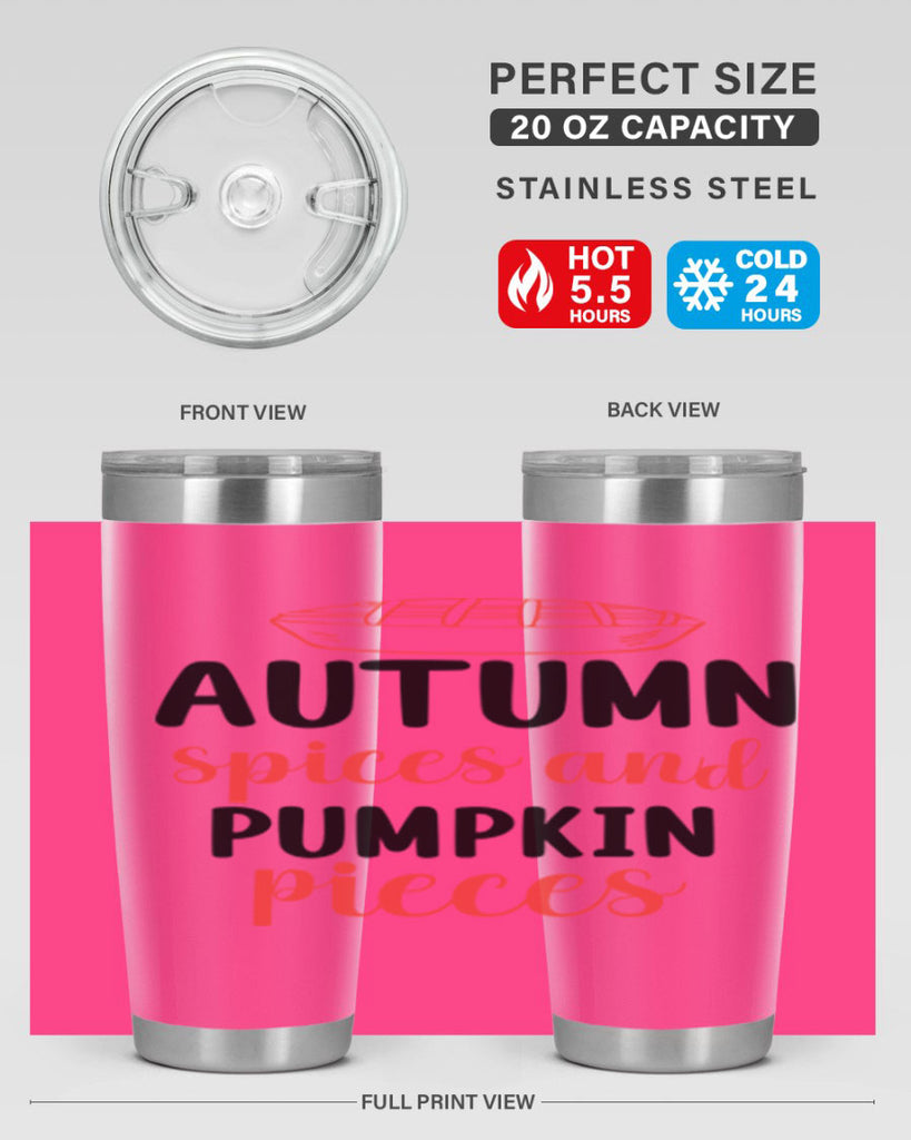 Autumn spices and pumpkin pieces 32#- fall- Tumbler
