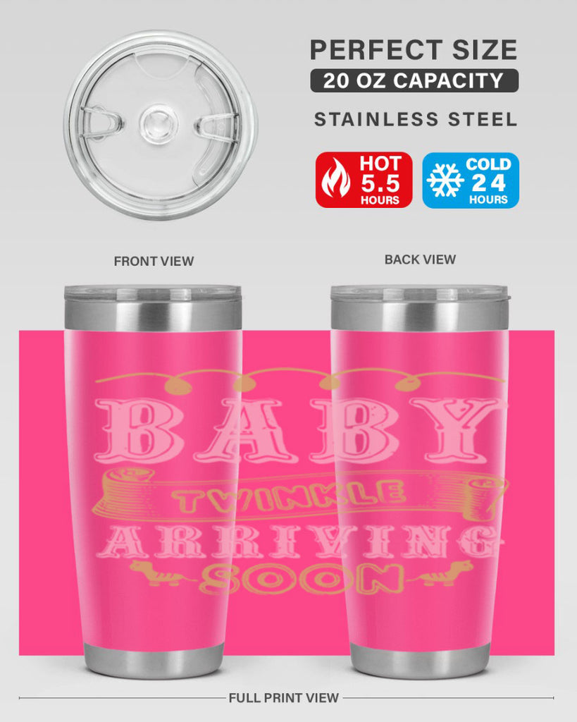 Baby Rwinkle arriving soon Style 48#- baby shower- tumbler