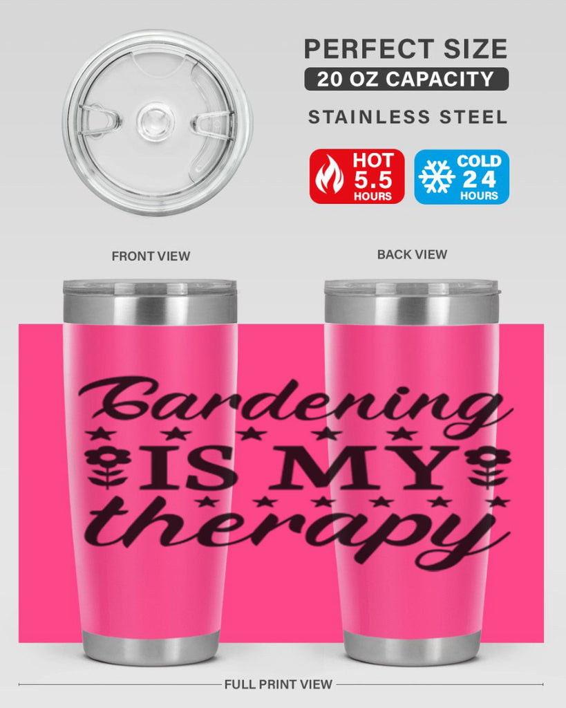 Gardening is my therapy  146#- spring- Tumbler