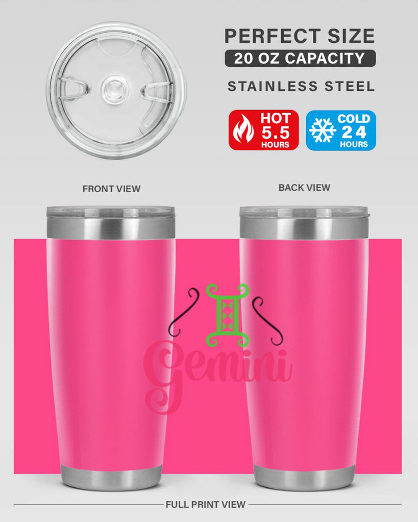 Gemini 224#- zodiac- Tumbler