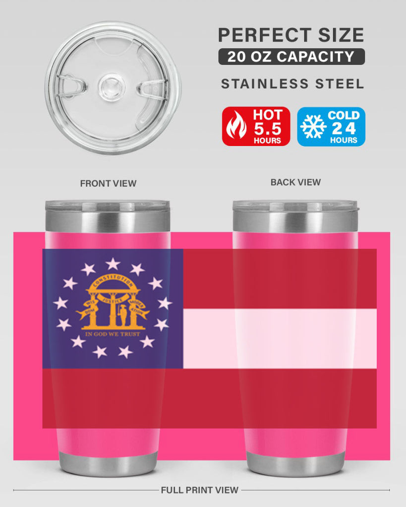 Georgia 42#- Us Flags- Tumbler