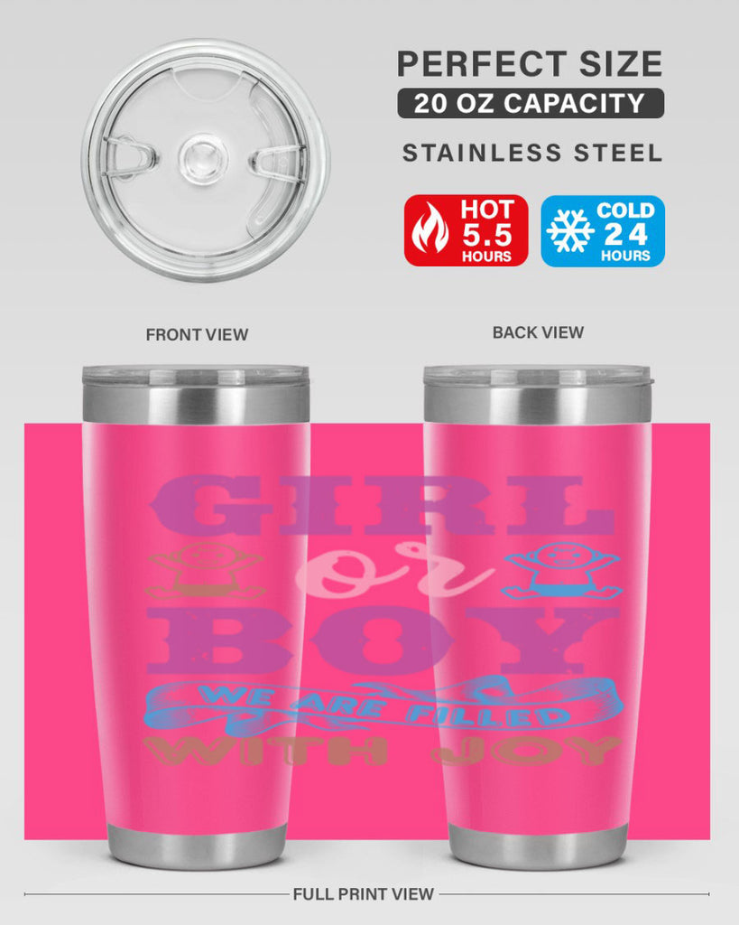 Girl or boy we are filled with joy Style 38#- baby shower- tumbler