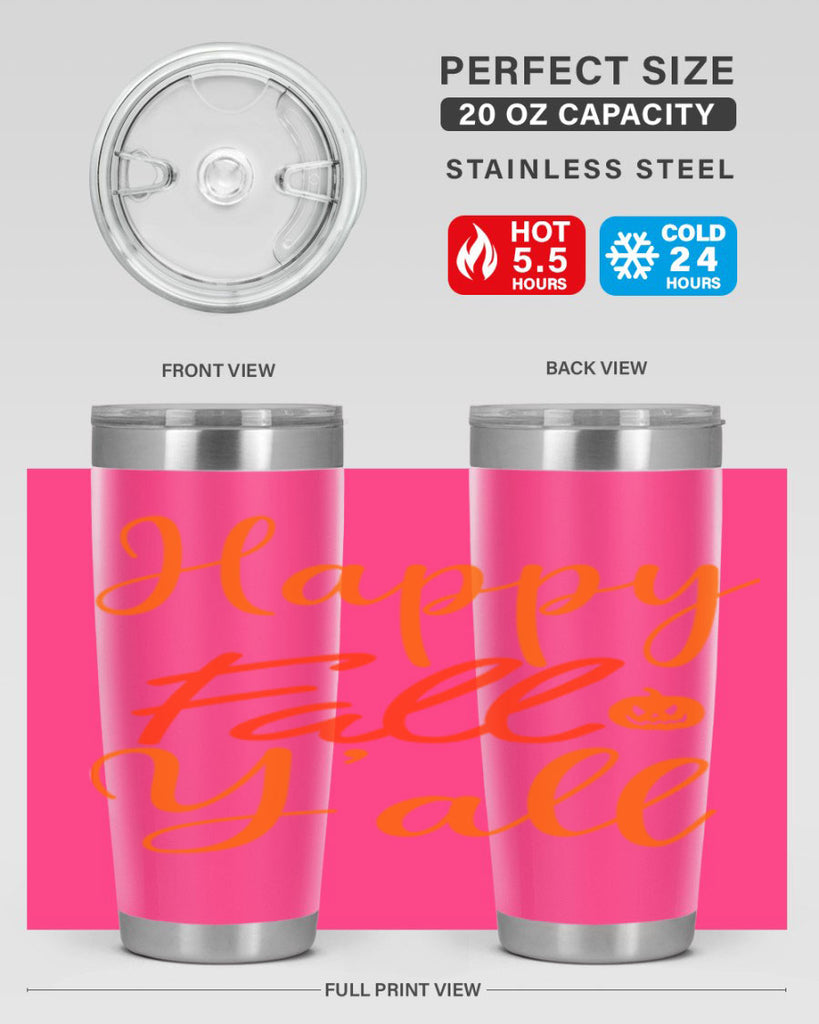 Happy Fall Yall Design 233#- fall- Tumbler
