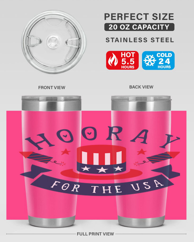 Hooray for the usa Style 42#- Fourt Of July- Tumbler