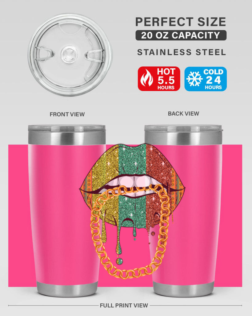 Juneteenth Women Melanin Girl Lips Png 25#- Juneteenth- tumbler