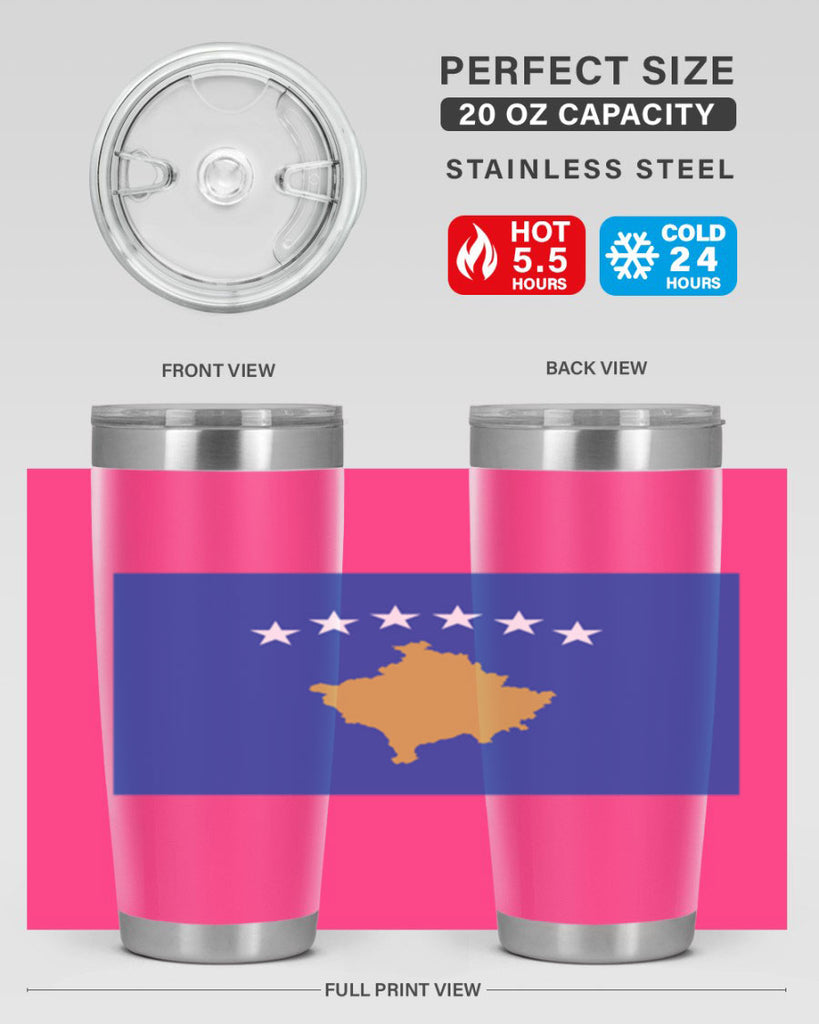 Kosovo 108#- world flags- Tumbler