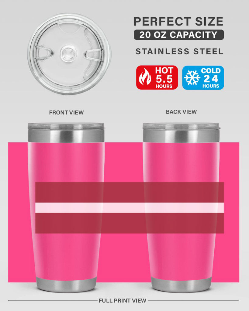 Latvia 104#- world flags- Tumbler