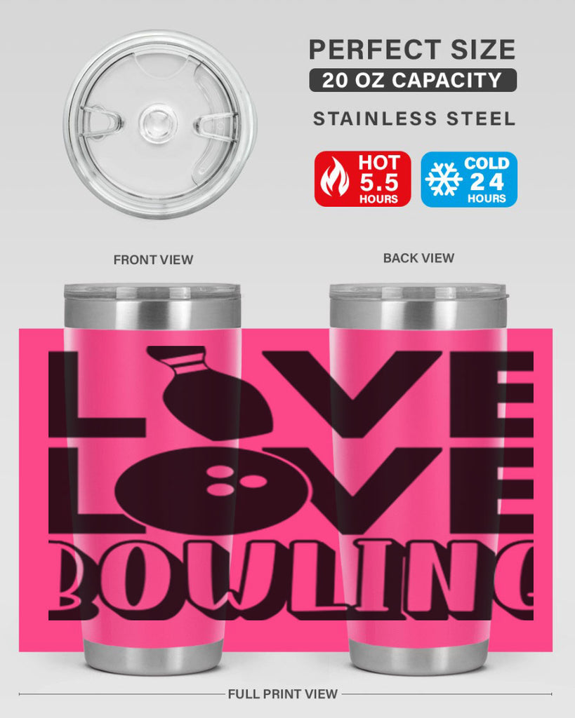 Live Love Bowling 833#- bowlig- Tumbler