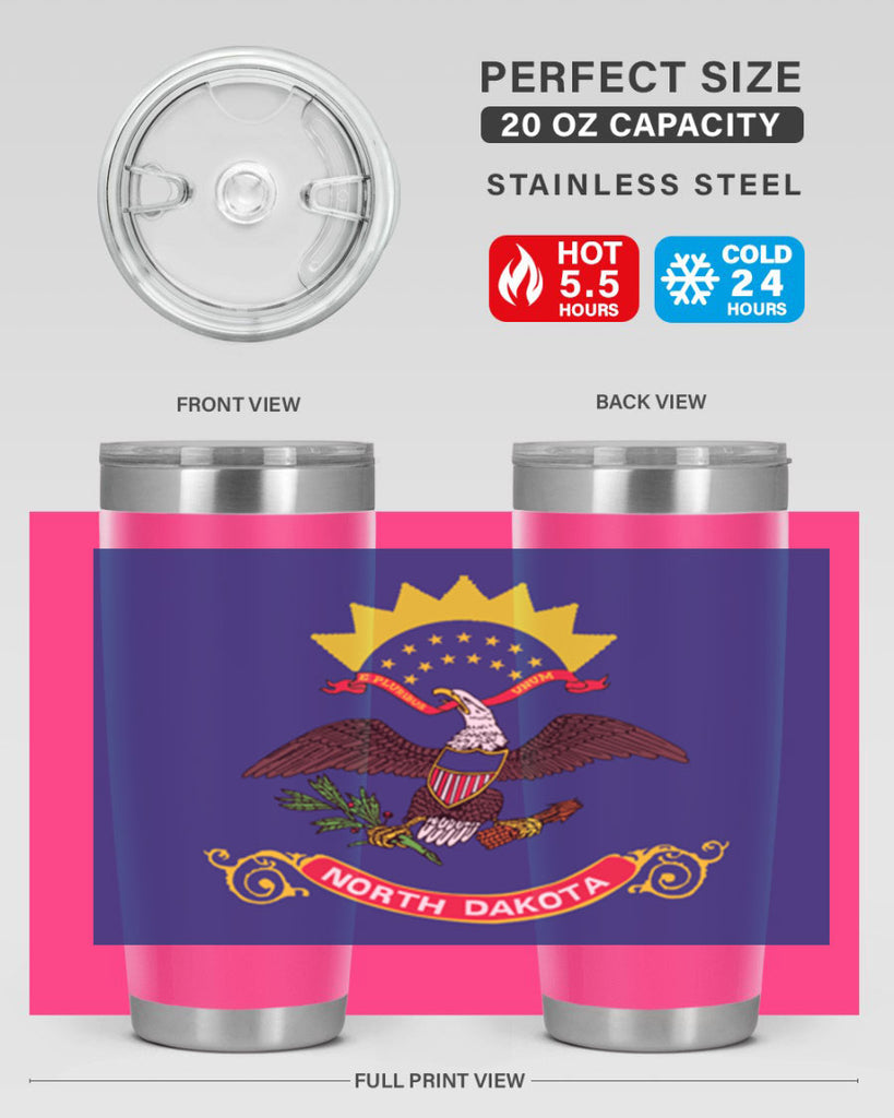 North Dakota 18#- Us Flags- Tumbler