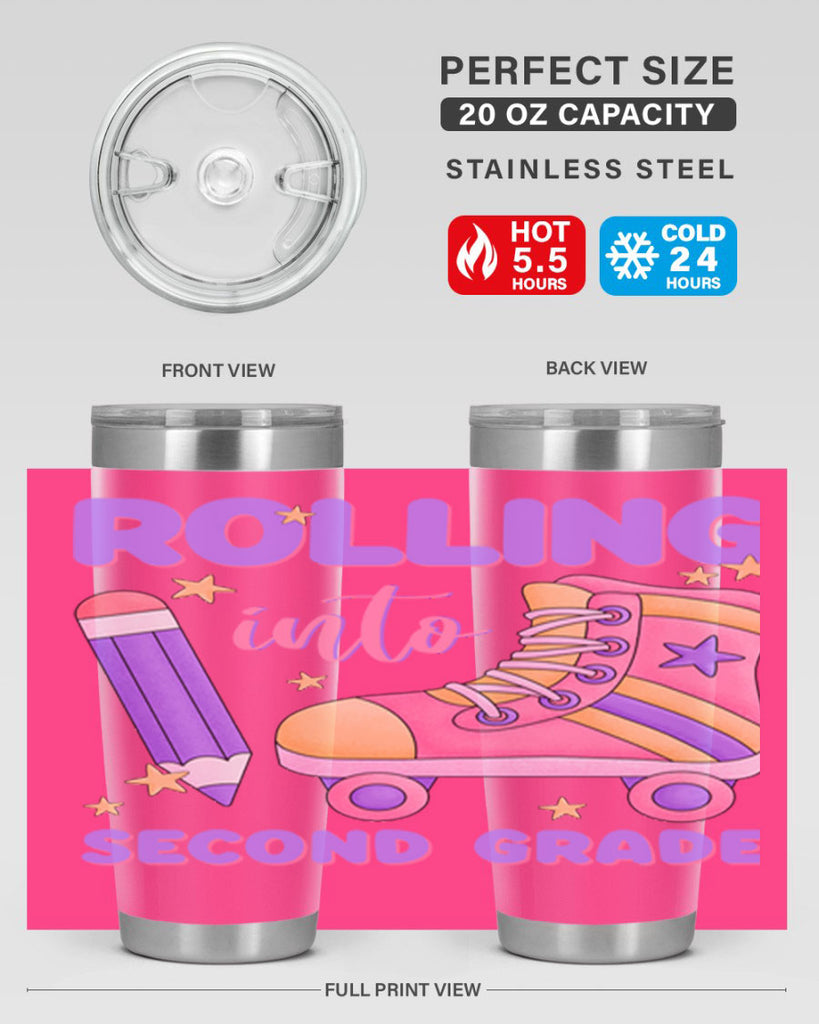 Rolling into 2nd Grade 24#- second grade- Tumbler