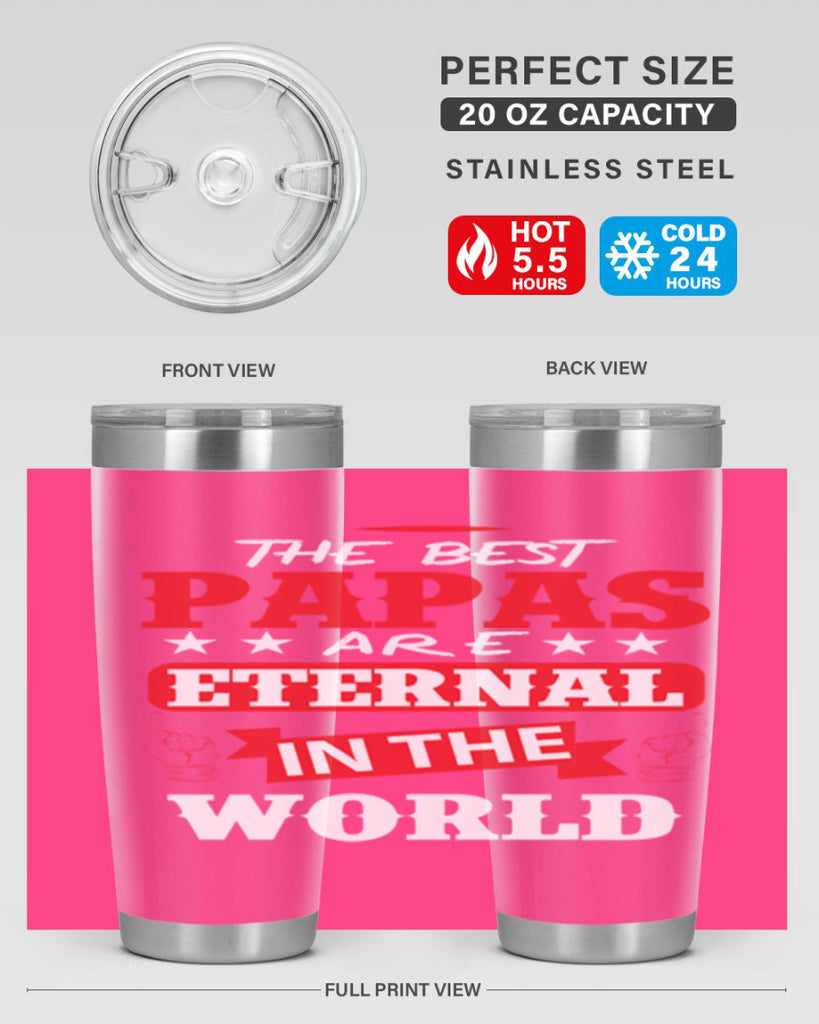 THE BEST PAPAS 108#- grandpa - papa- Tumbler