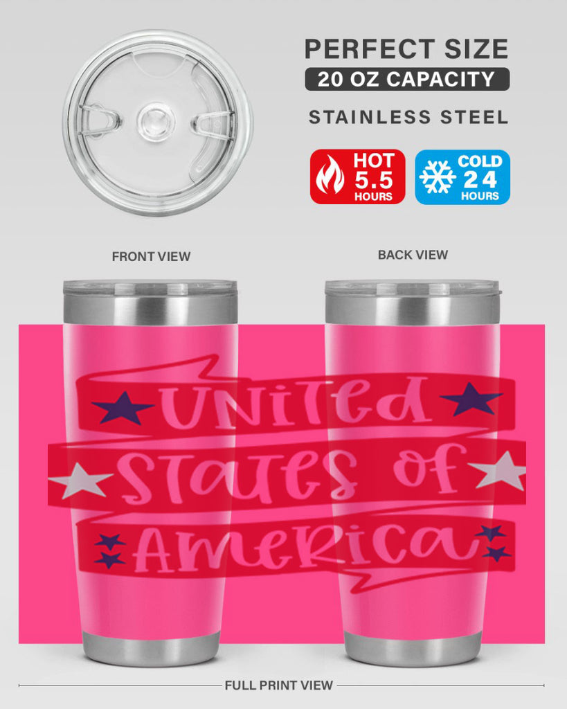 United States Of America Style 177#- Fourt Of July- Tumbler