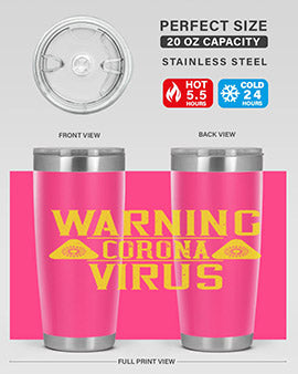 Warning Corona Virus Style 17#- corona virus- Tumbler