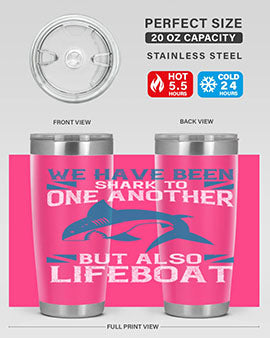We have been shark to one another but also lifeboat Style 6#- shark  fish- Tumbler
