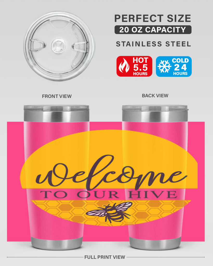 Welcome to our Hive complete yellow590#- spring- Tumbler