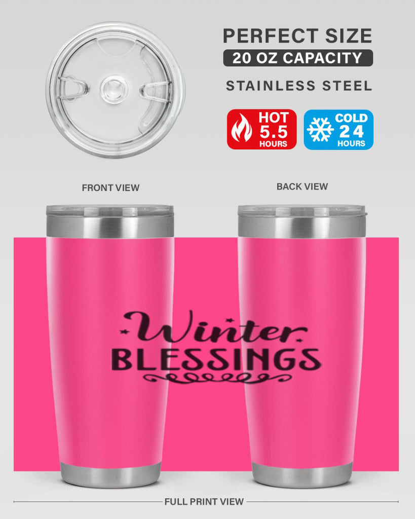 Winter Blessings 490#- winter- Tumbler