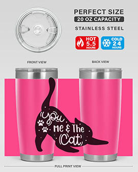 You Me The Cat Style 111#- cat- Tumbler