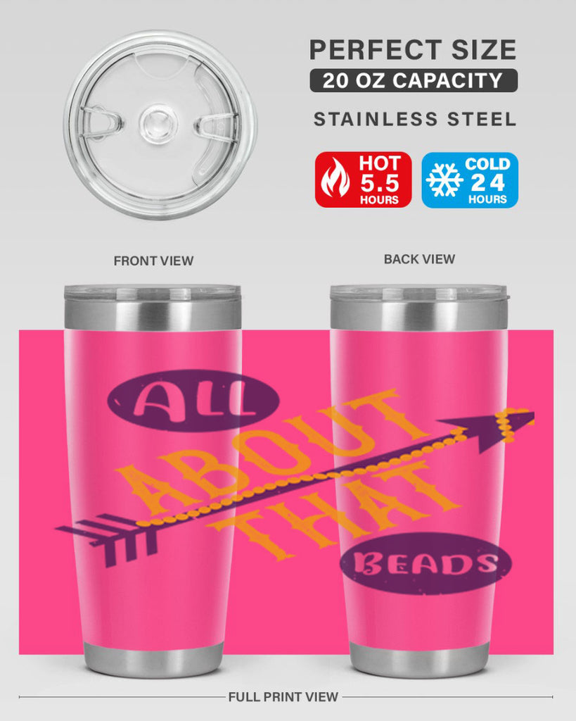 all about that beads 62#- mardi gras- Tumbler
