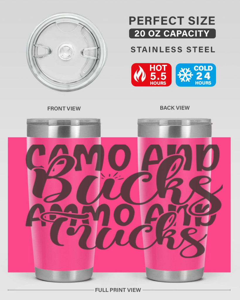 camo and bucks ammo and trucks 18#- hunting- Tumbler