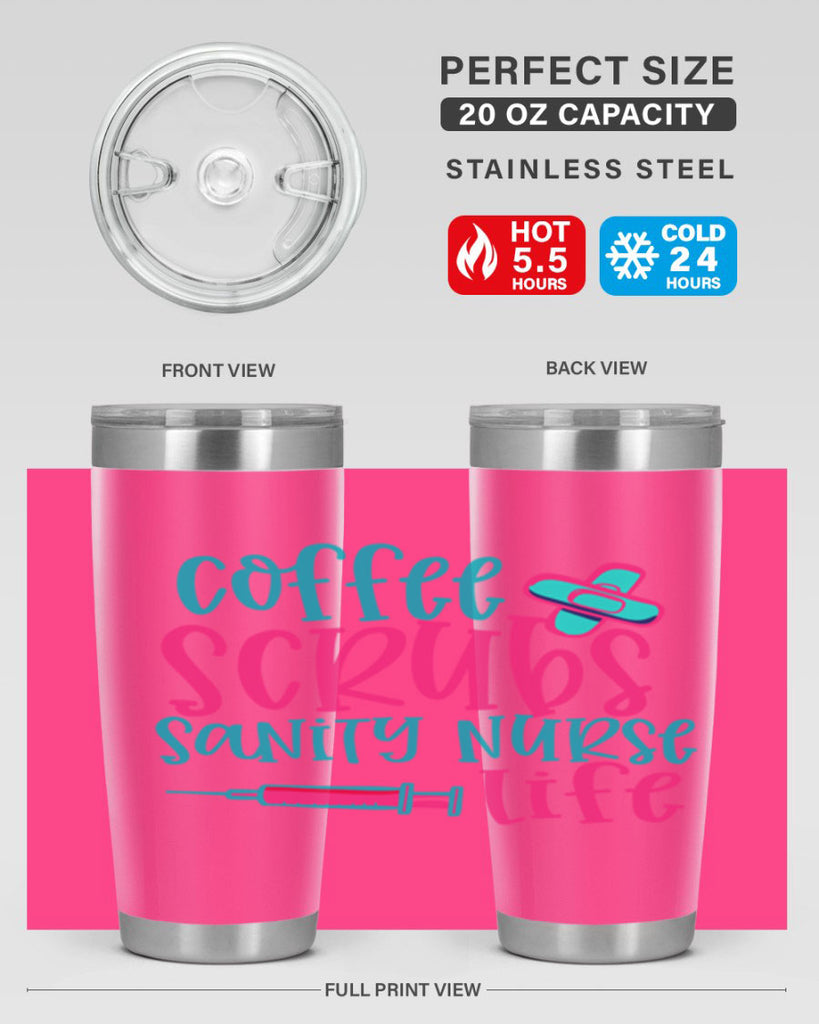coffee scrubs sanity nurse life Style 390#- nurse- tumbler