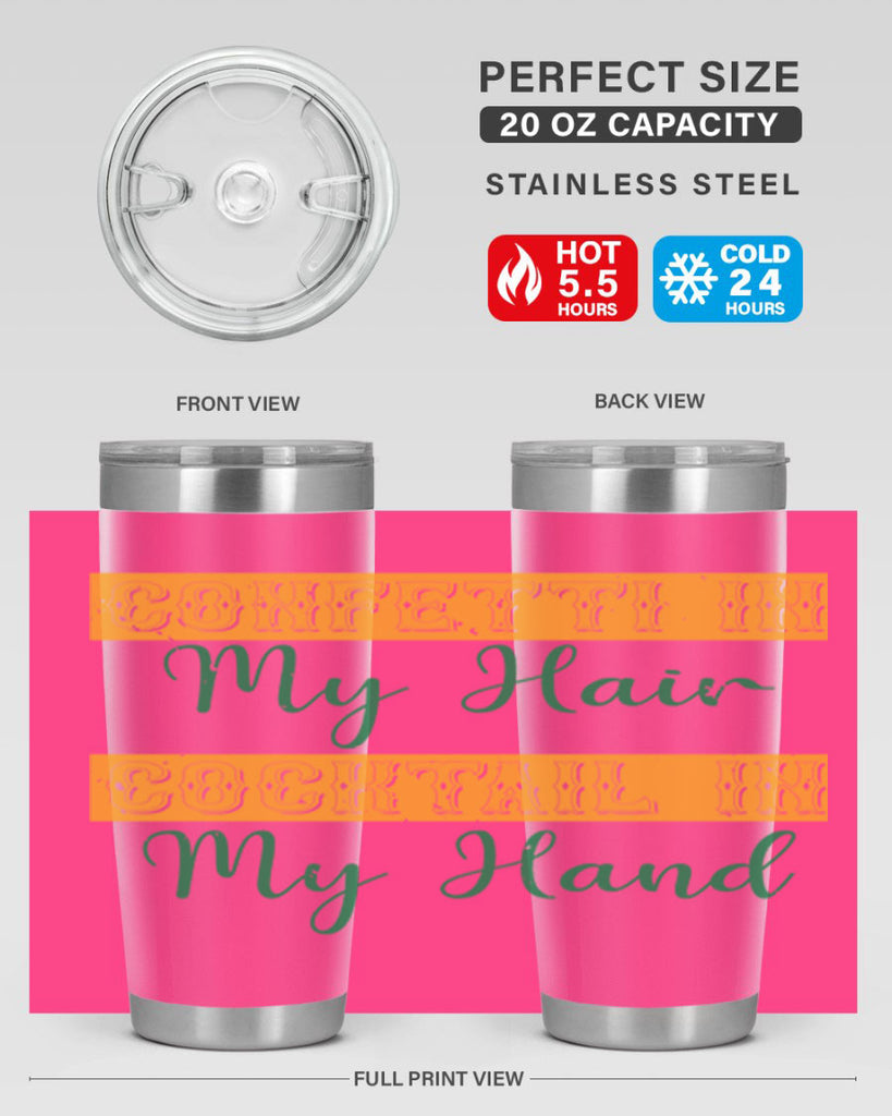 confetti in my hair cocktail in my hand 25#- mardi gras- Tumbler