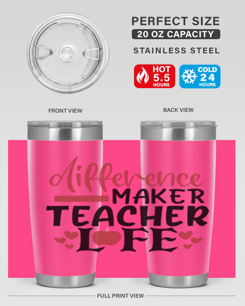 difference maker teacher life Style 118#- teacher- tumbler