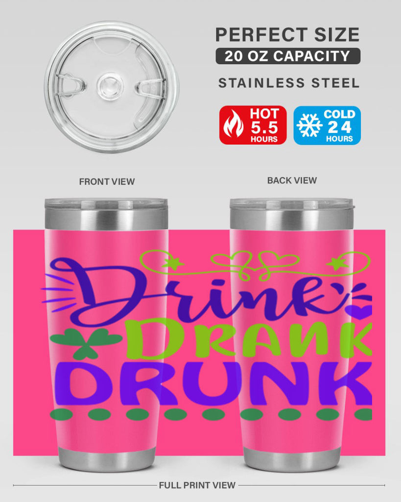 drink drank drunk 22#- mardi gras- Tumbler