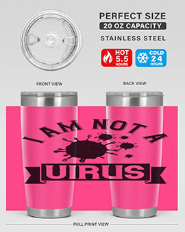 i am not a virus Style 35#- corona virus- Tumbler