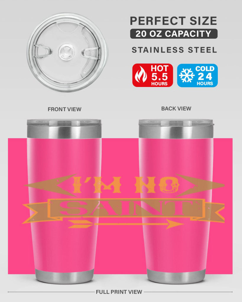 i’m no saint 59#- mardi gras- Tumbler