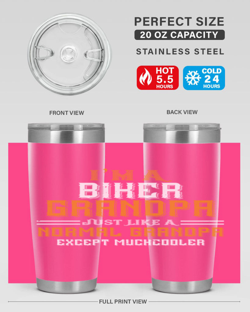 im a biker grandpa just like a normal grandpa except muchcooler 38#- grandpa - papa- Tumbler