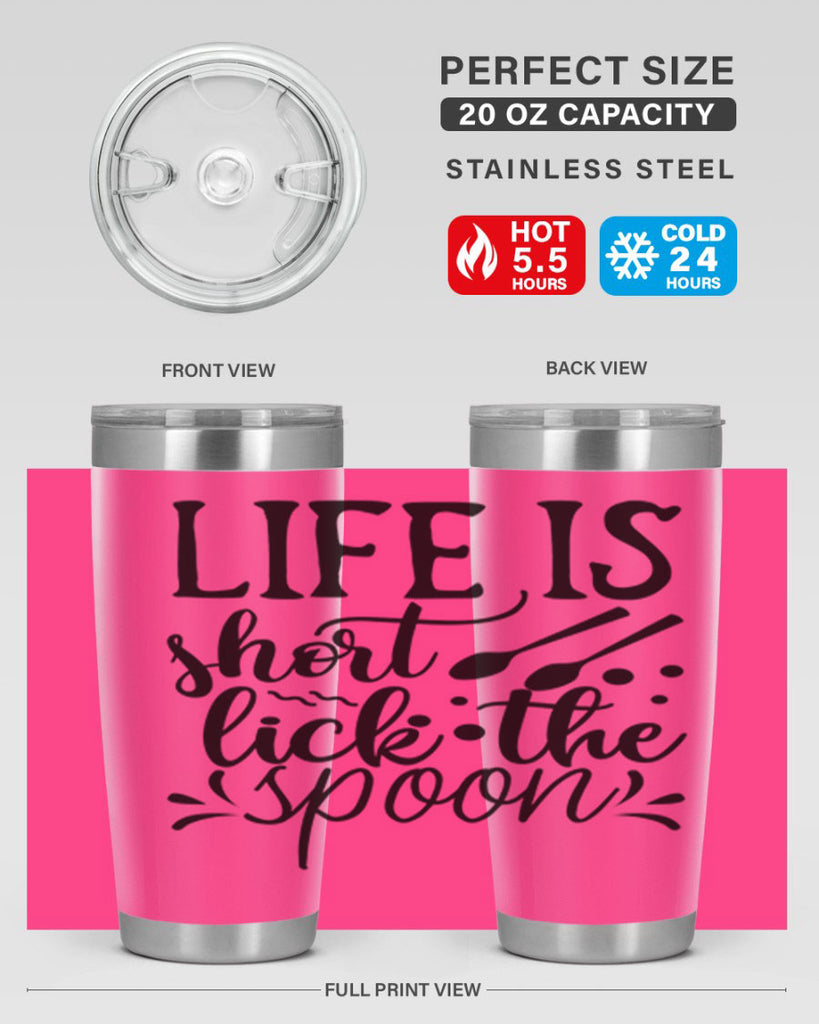 life is short lick the spoon 23#- kitchen- Tumbler