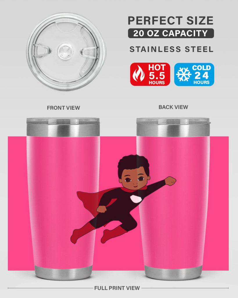 super kid 5#- black men - boys- tumbler