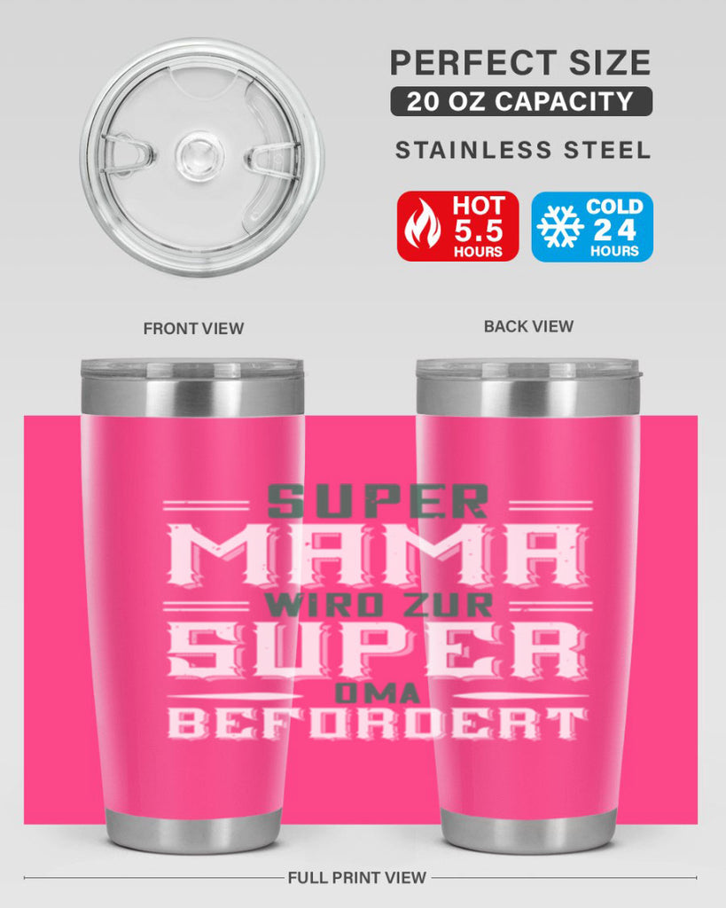 super mama wird zur 9#- grandpa - papa- Tumbler