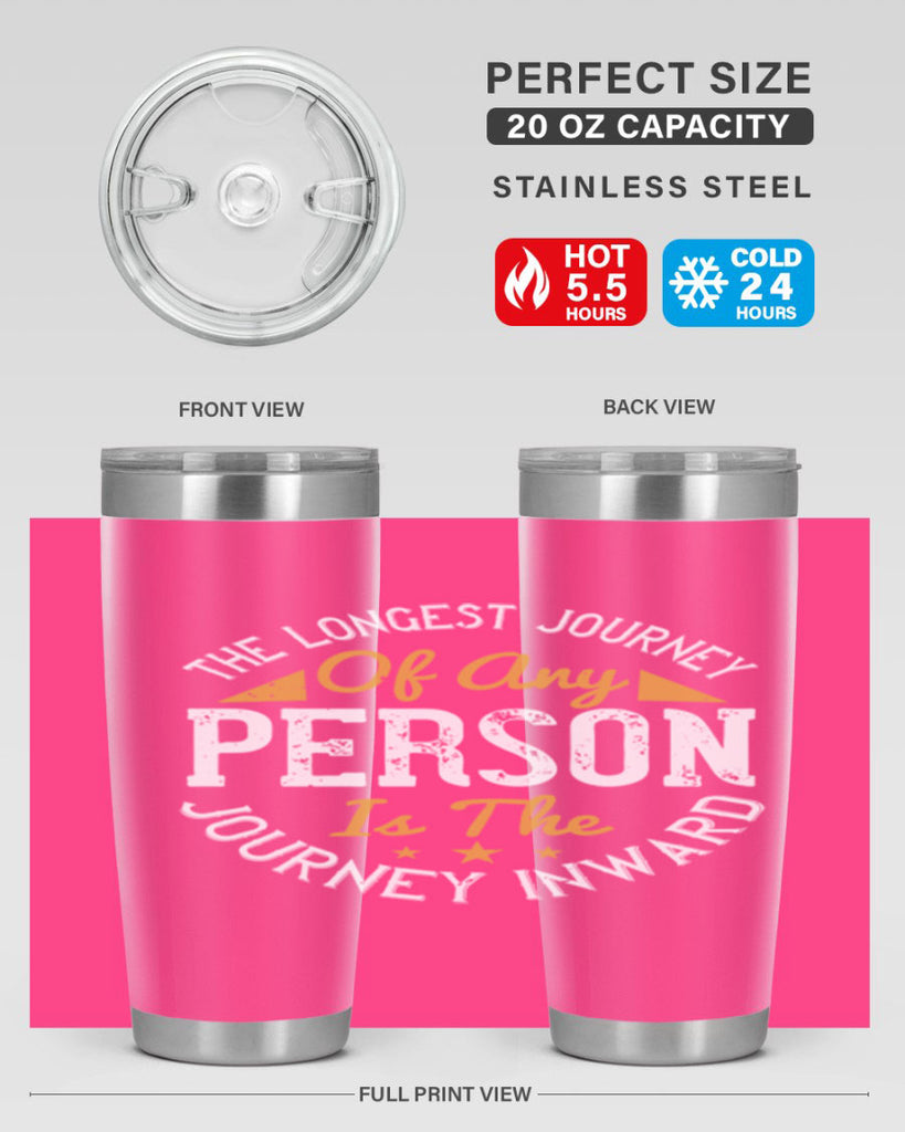 the longest journey of any person is the journey inward 60#- yoga- Tumbler