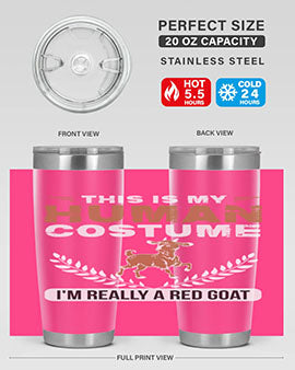 this is my human costume im really a red goat Style 1#- goat- Tumbler